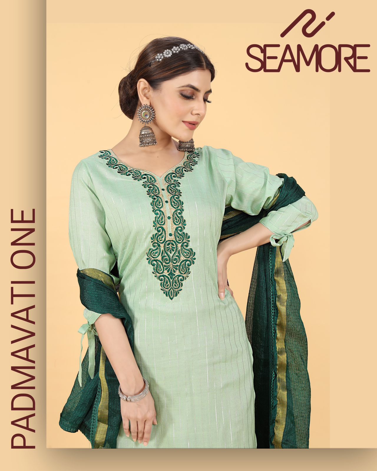Padmavati One By Seamore Rayon Kurtis With Bottom Dupatta